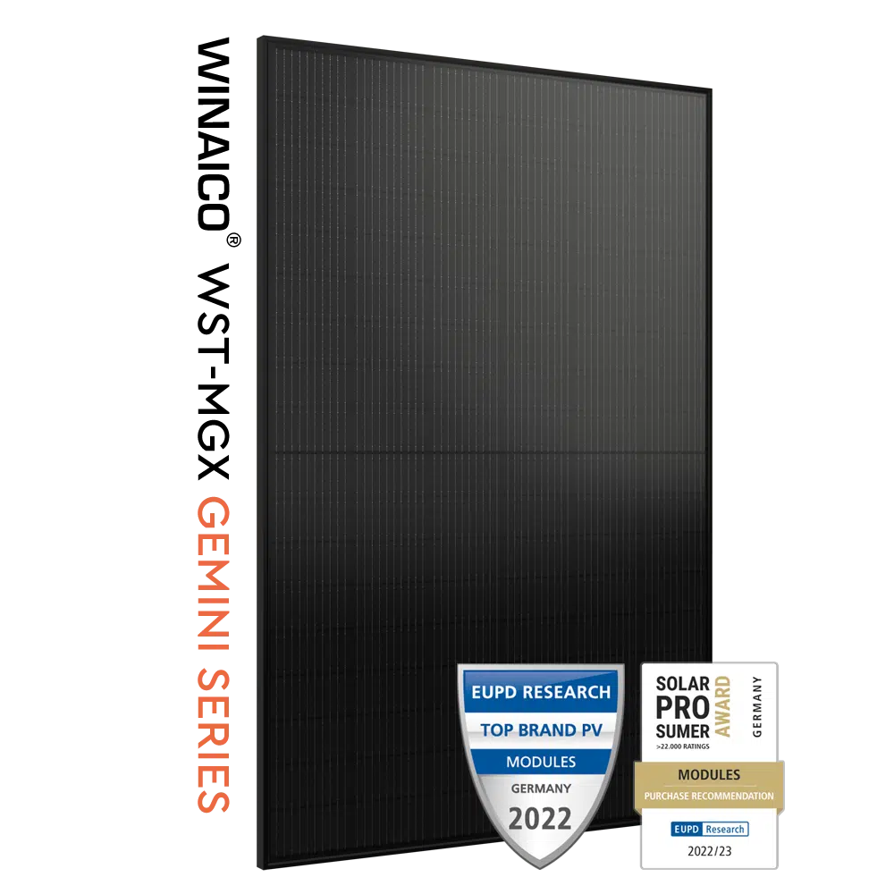 Winaico Full Black 445W N-Type Bifacial Glass-Glass Solar Panel (WST-445NGXB-D3)